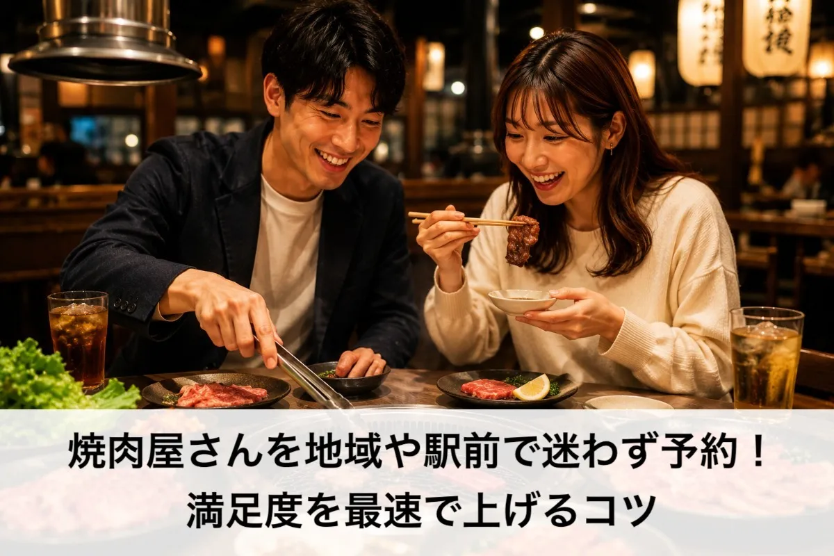 焼肉屋さんを地域や駅前で迷わず予約!満足度を最速で上げるコツ